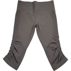 Lululemon Ebb To Street Crop Leggings Grey Ruched Seamless Yoga Pants Size 6